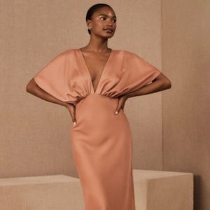 BHLDN Leila Satin Charmeuse Maxi Dress-Sedona Size 4